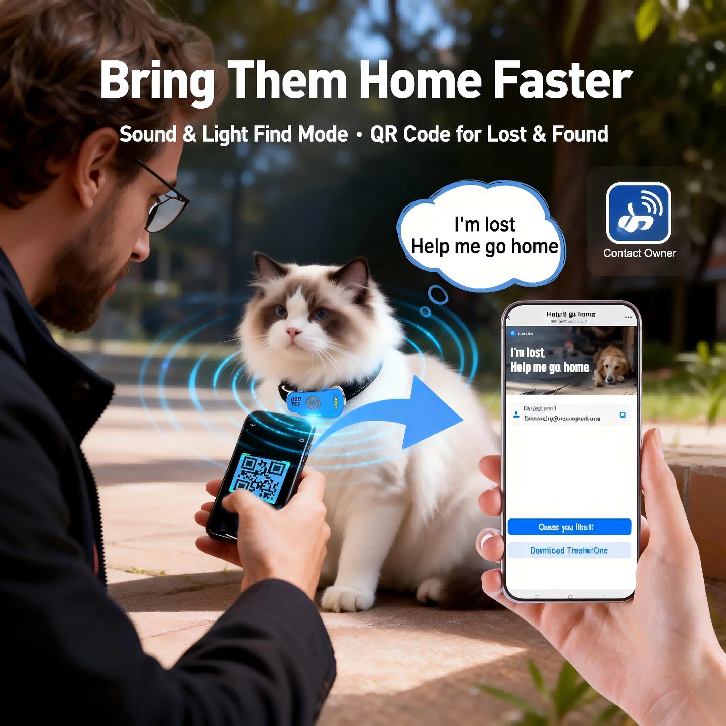 GPS Pet Tracker Real Time Tracking for Pets