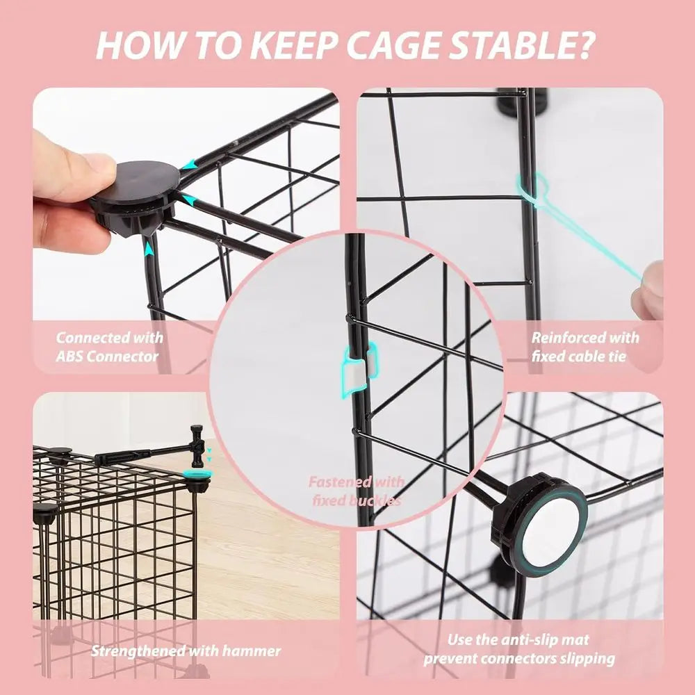 Expandable Small Animal Cage With Door And Top For Pets