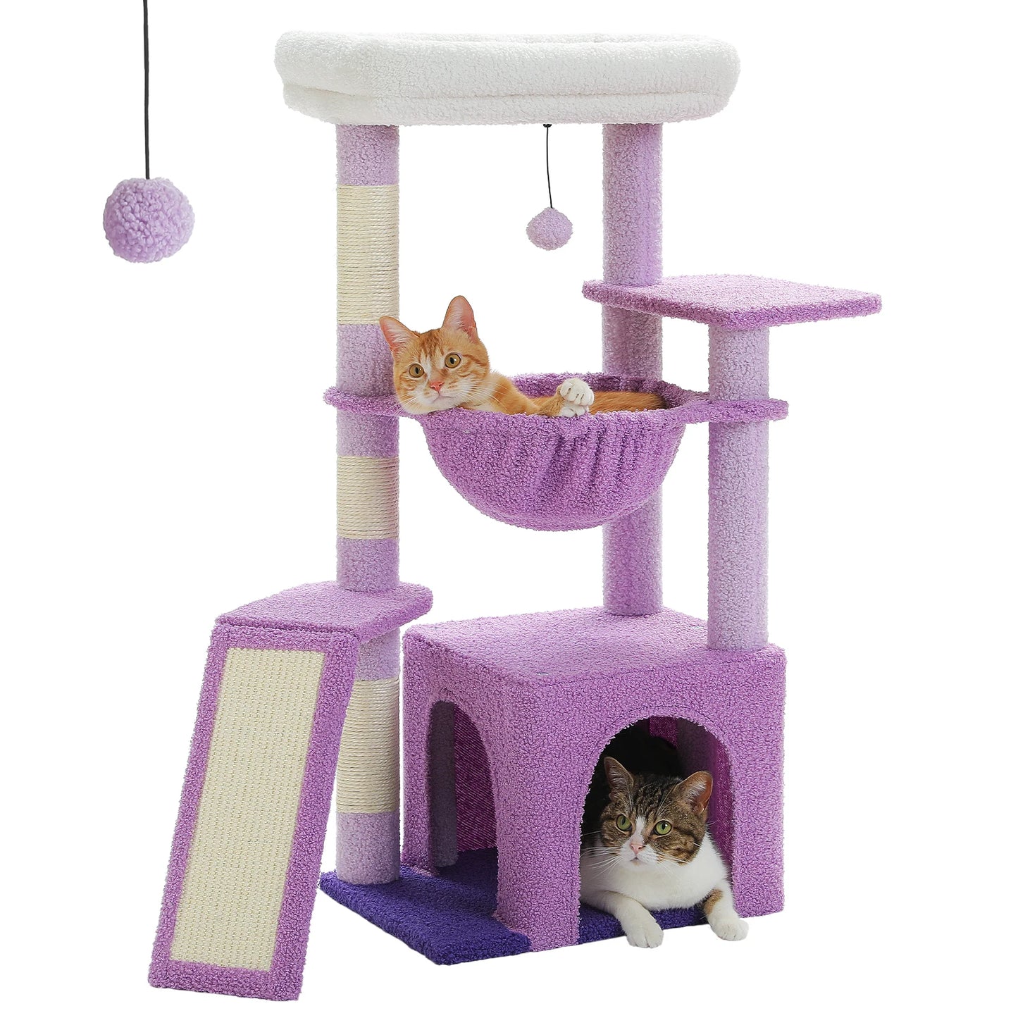 ^Three Tier Cat Tree With Sisal Scratching Post