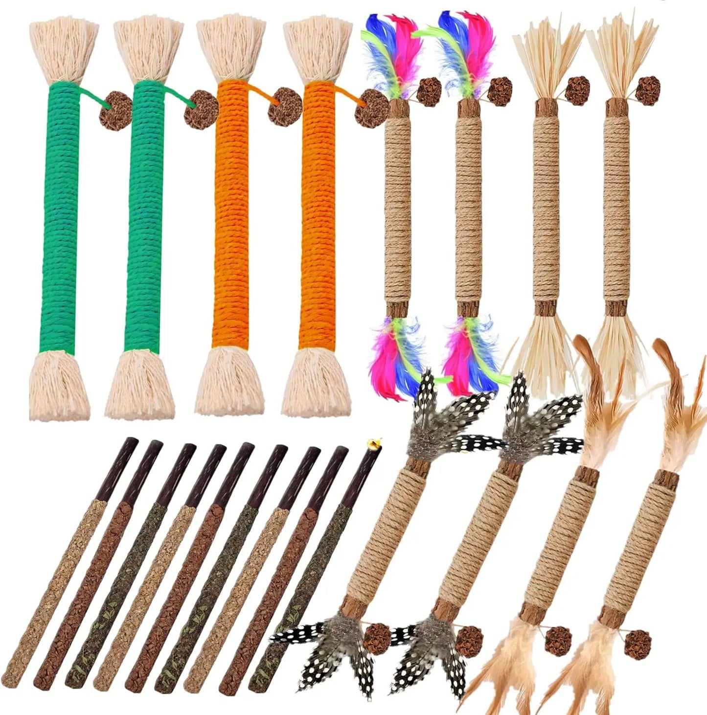 Silver Vine Cat Toys 12 Pack Chewing Sticks Snack