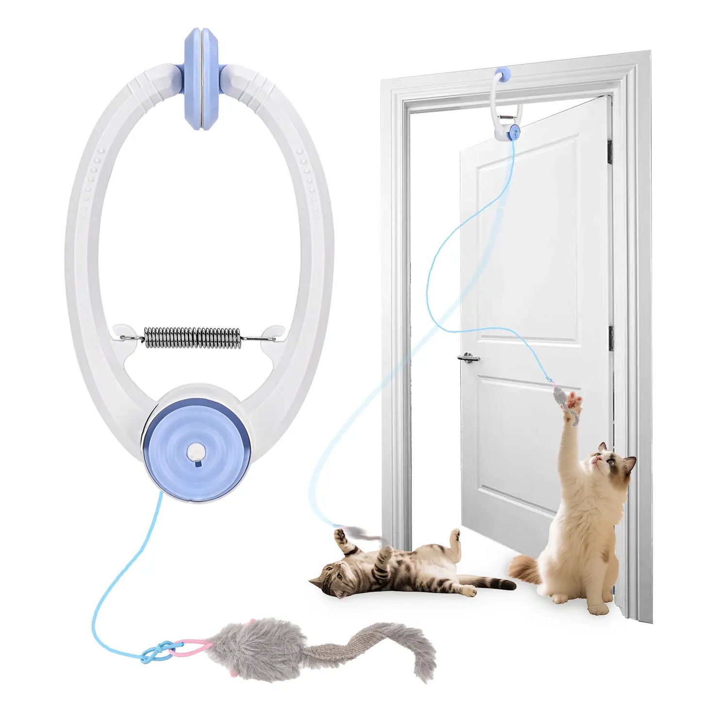 Electric Door Hanging Cat Toy Interactive USB Rechargeable