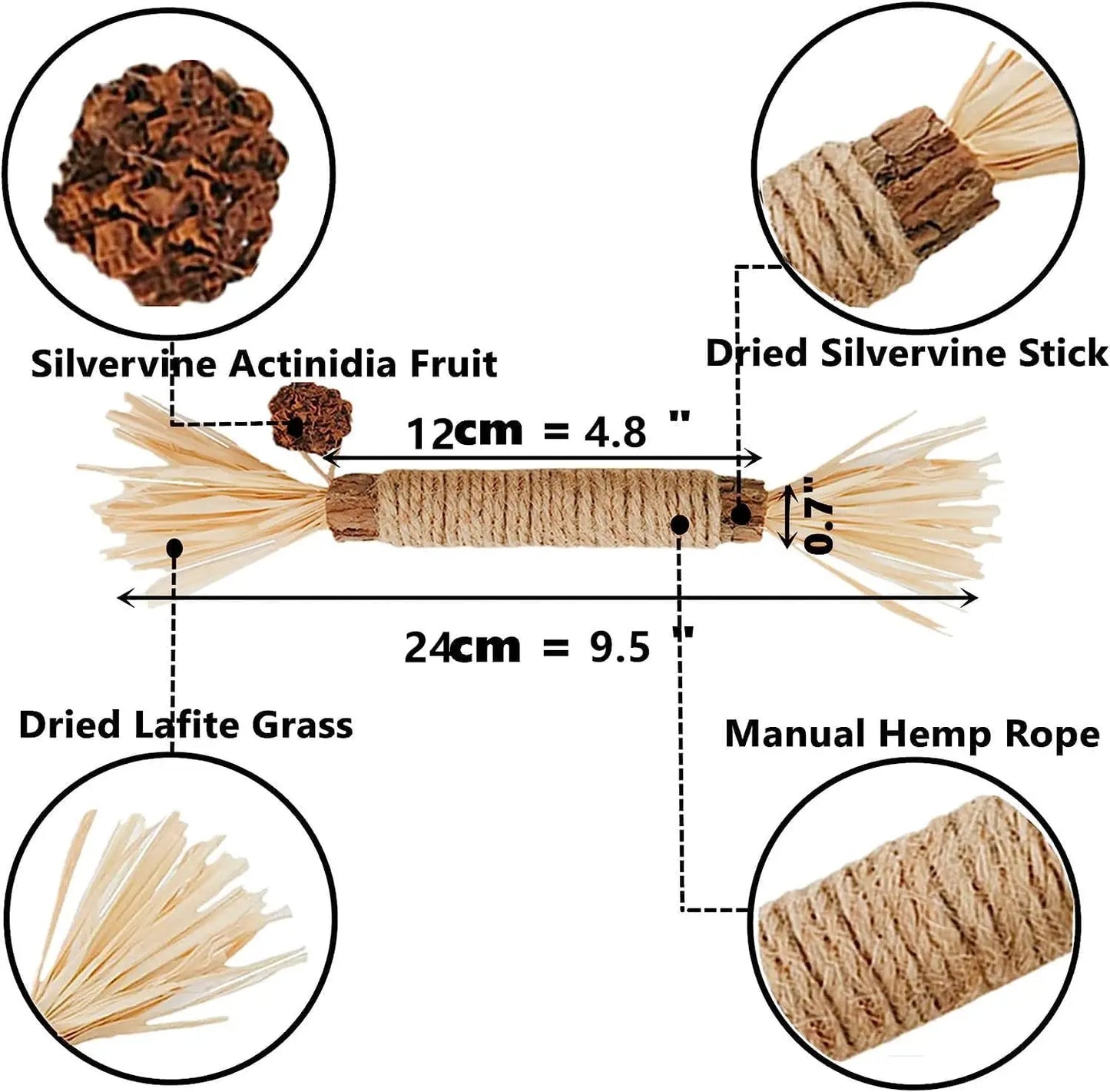 Silver Vine Cat Toys 12 Pack Chewing Sticks Snack