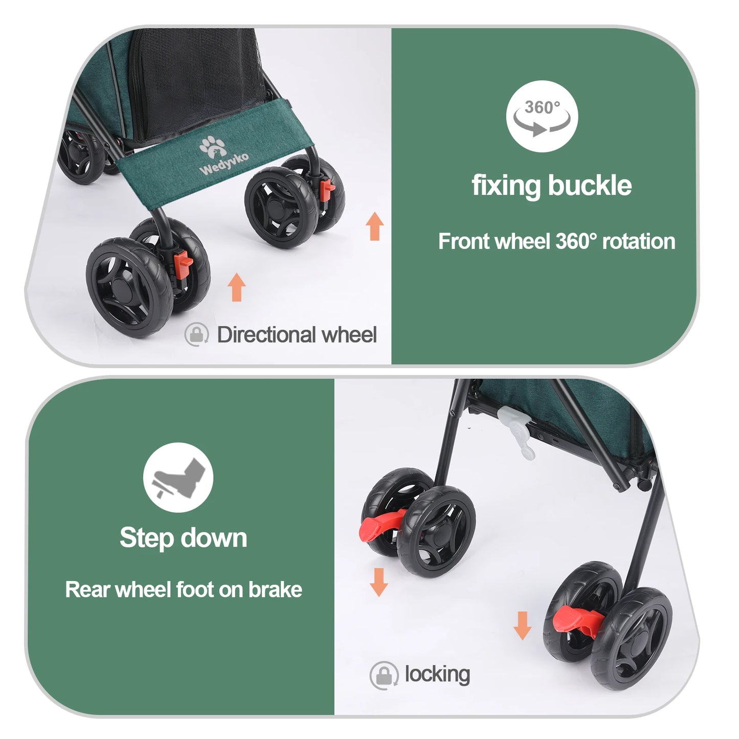 Outdoor Pet Stroller For Cat And Small Dog