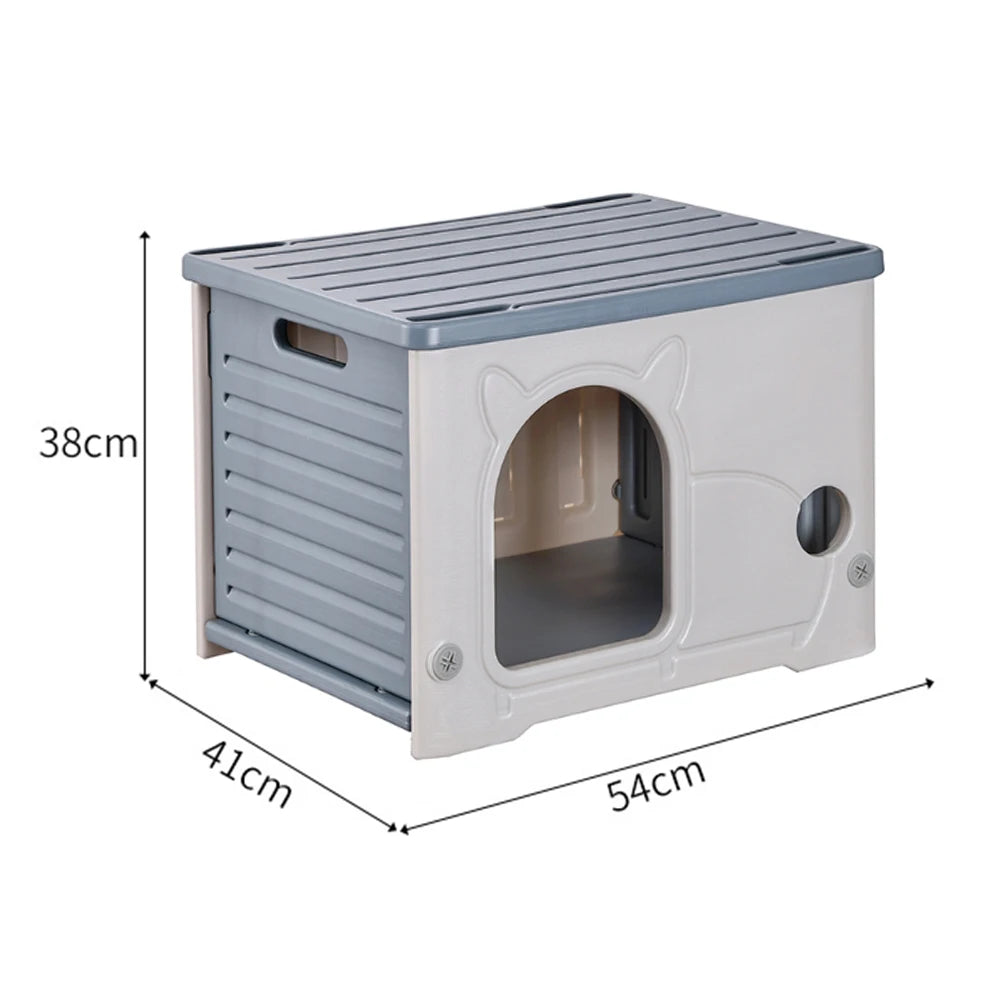Outdoor Cat House Waterproof Shelter Cozy Winter Bed