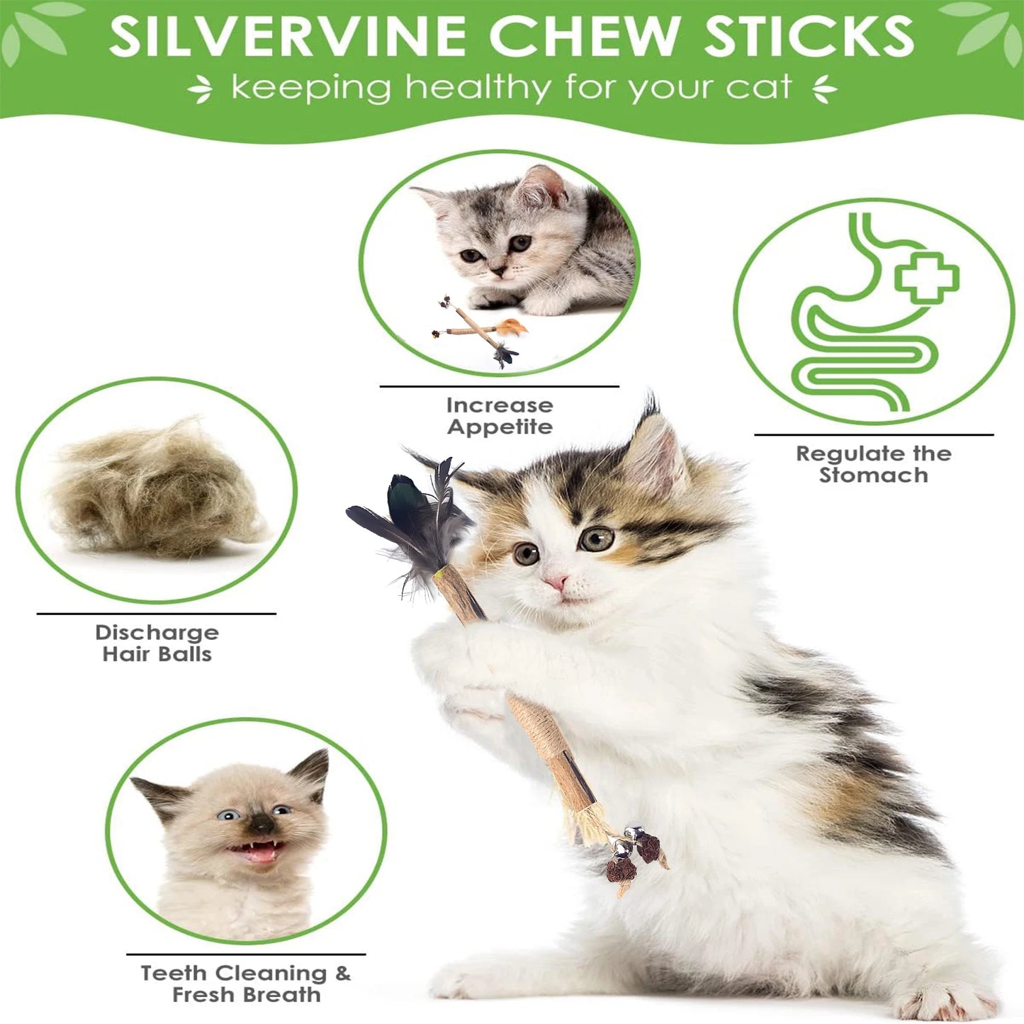 Cat Chew Sticks Natural Catnip Toys For Kitten Dental Care