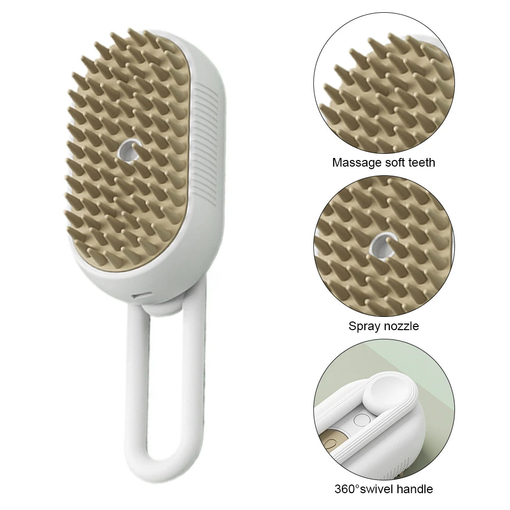 USB Cat Dog Grooming Brush Water Spray USB Rechargeable