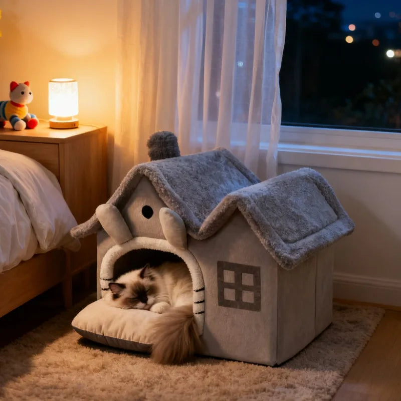 Foldable Puppy House And Cat Warm Bed Nest