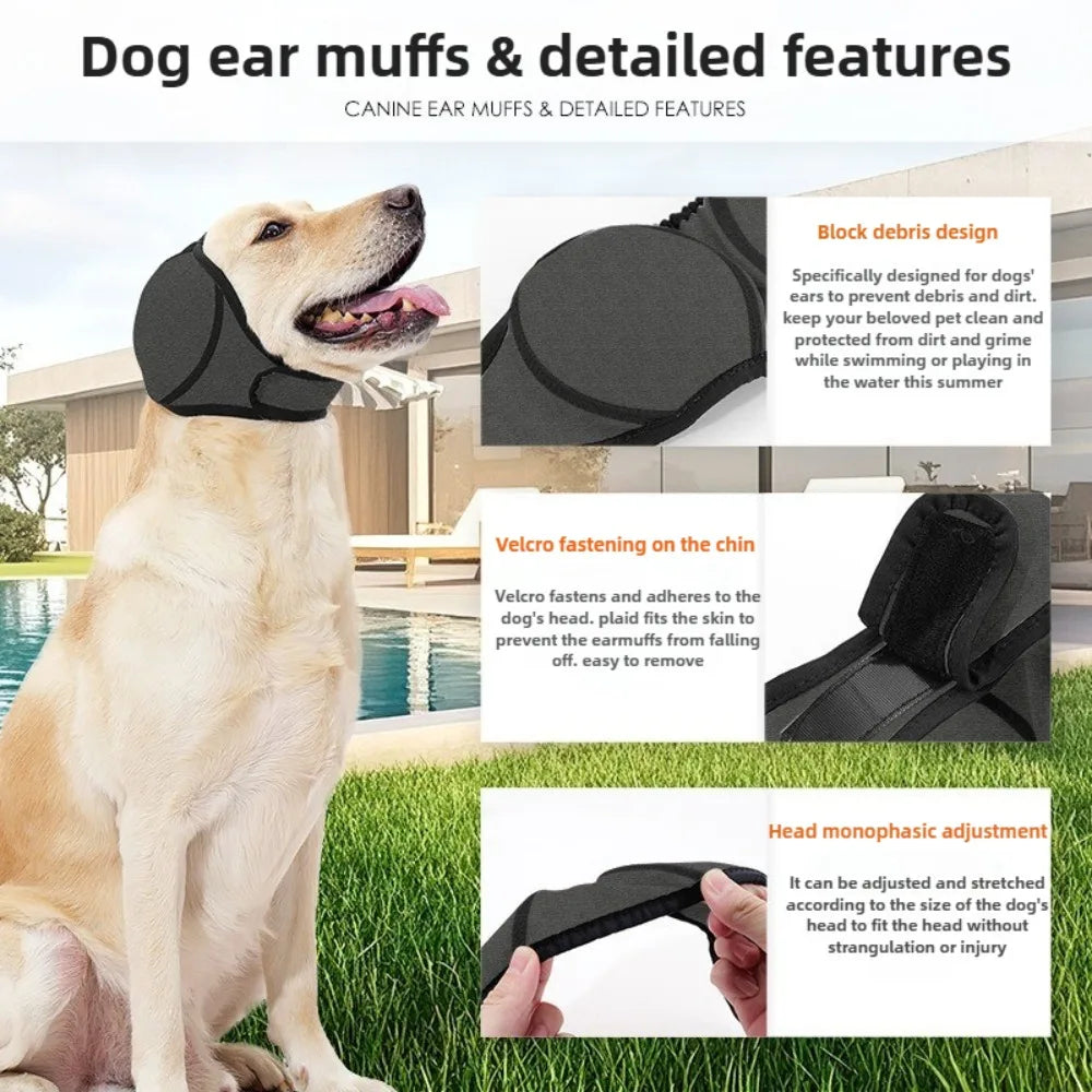 Waterproof Dog Ear Muffs For Swimming Grooming