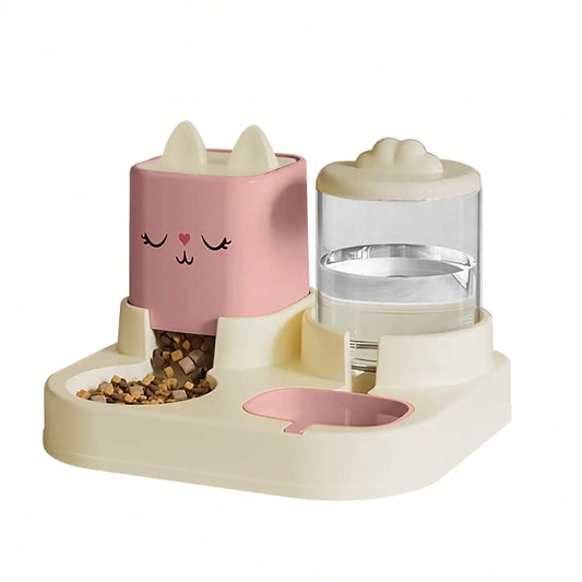 Automatic Pet Food and Water Dispenser 2 in 1 Bowls