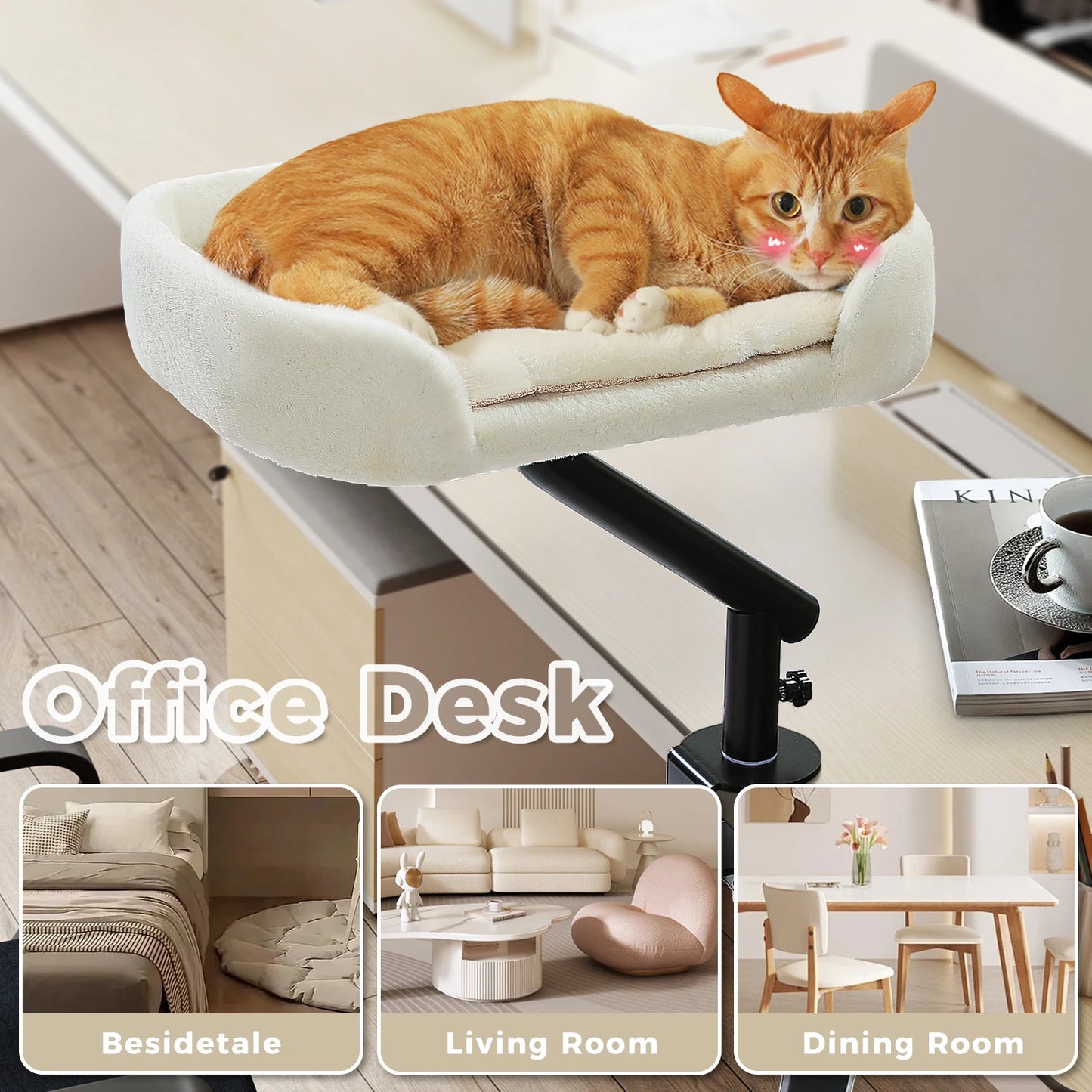 PAWZ Road Cat Desk Bed 360 Rotatable Cat Bed Stand