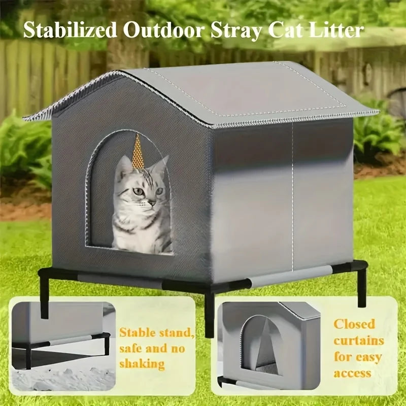 Outdoor Animal House Waterproof Winter Shelter Foldable Mat