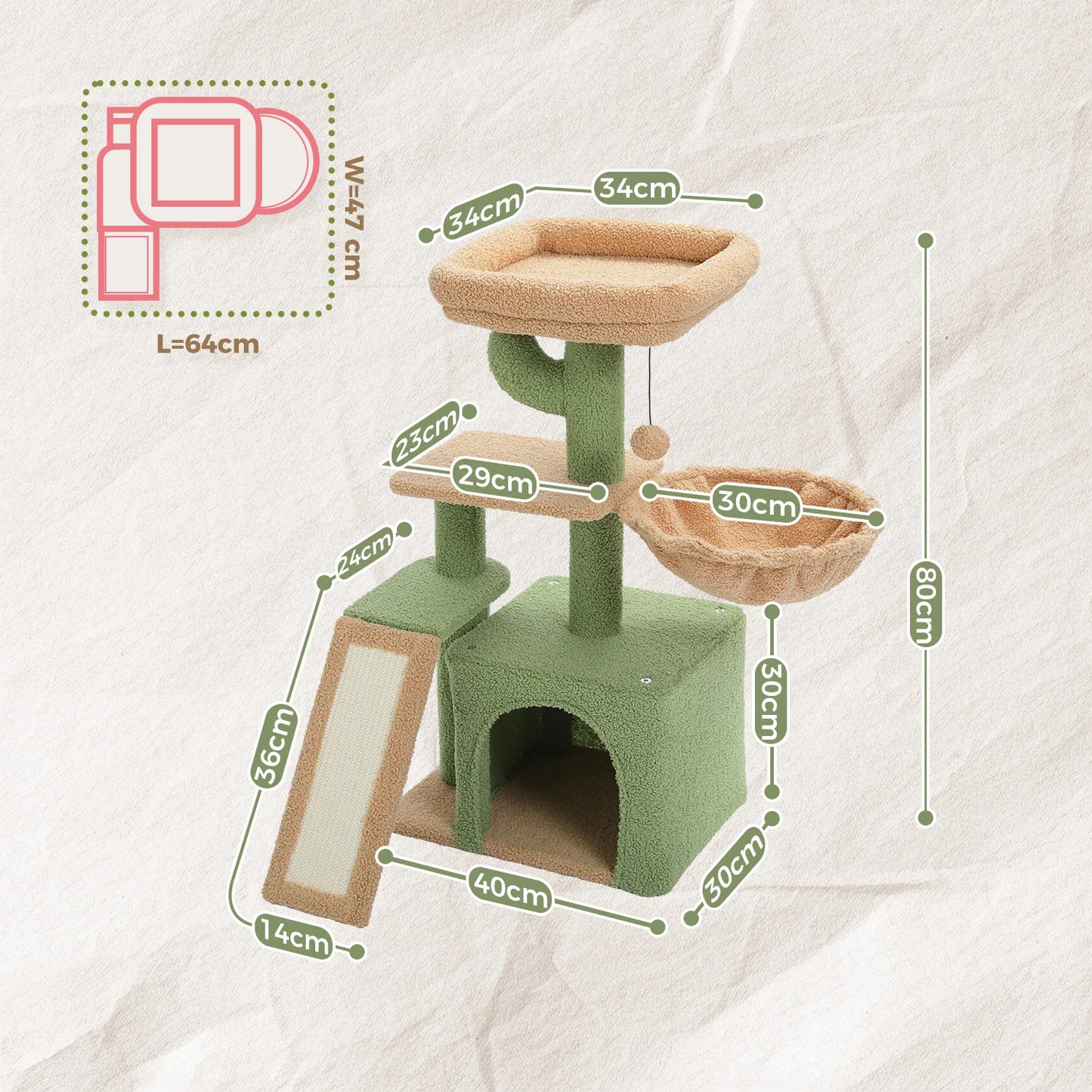 Cat Tree Tower For Indoor Cats Two Styles