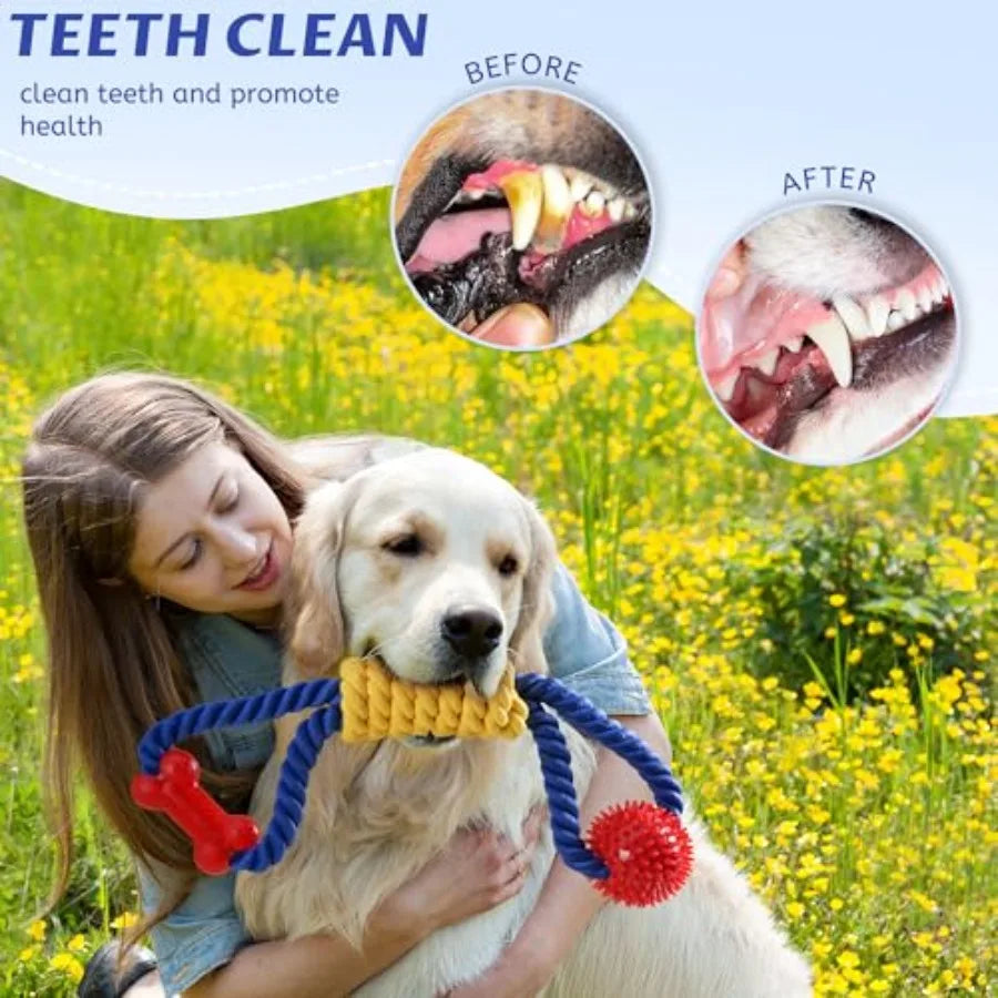 Interactive Dog Rope Toys For Tug Of War Boredom Relief