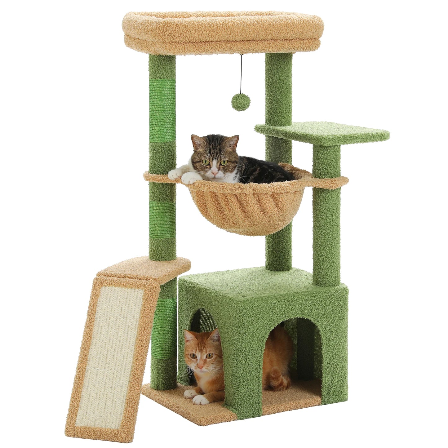 ^Three Tier Cat Tree With Sisal Scratching Post