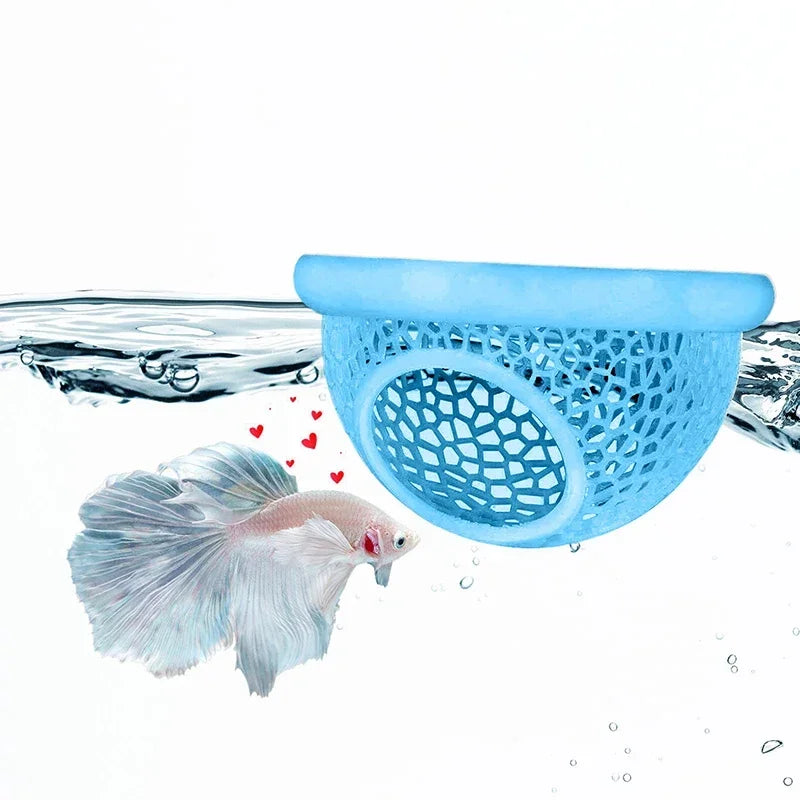 Choice Aquarium Floating Cave for Bettas and Shrimp with Hammock and Feeding Ring