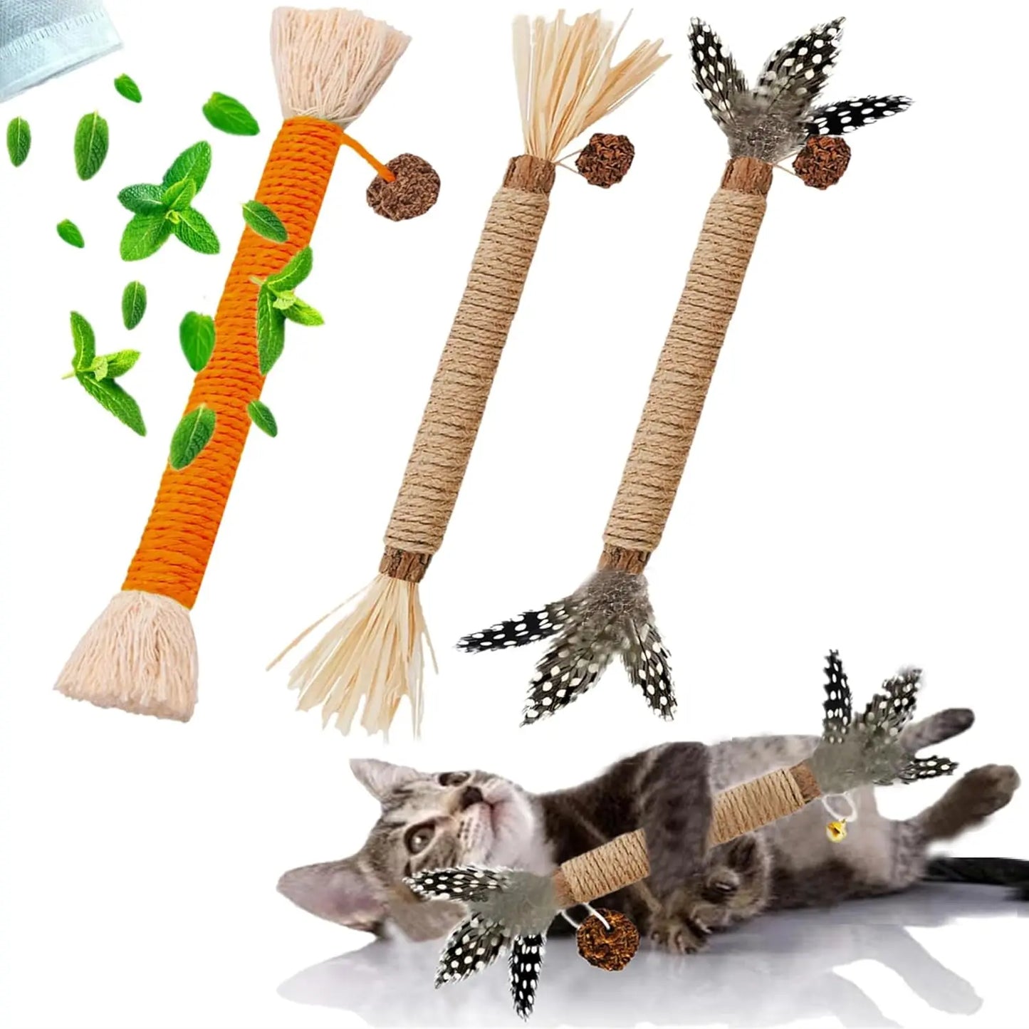 Silver Vine Cat Toys 12 Pack Chewing Sticks Snack