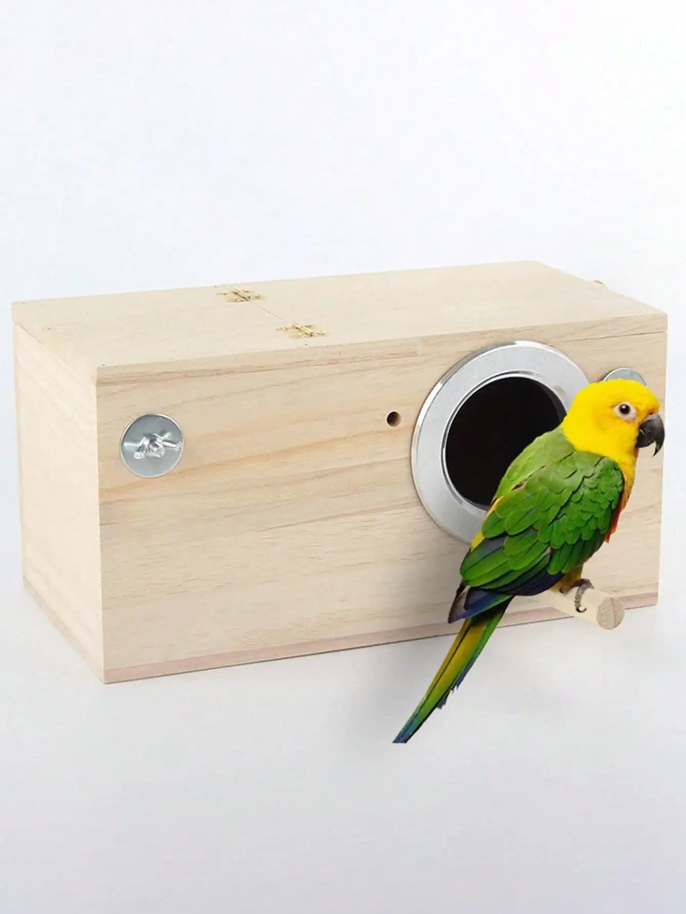 Parakeet Nest Box Bird House Wood Breeding Box