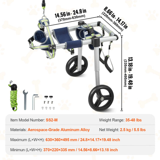 Hign-concerned SucceBuy 2 Wheel Dog Cat Pet Wheelchair