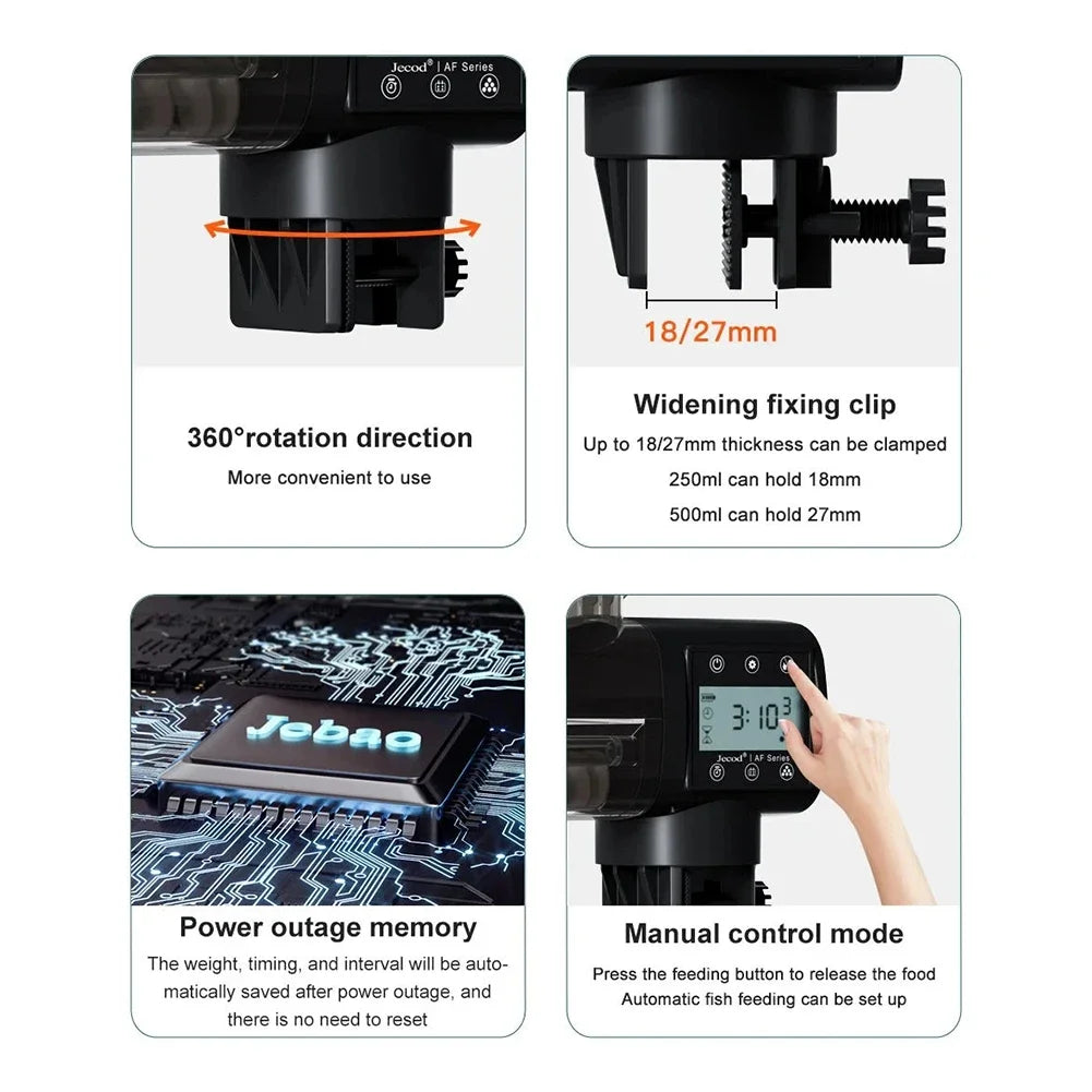 Automatic Fish Feeder With Timer Dispenser