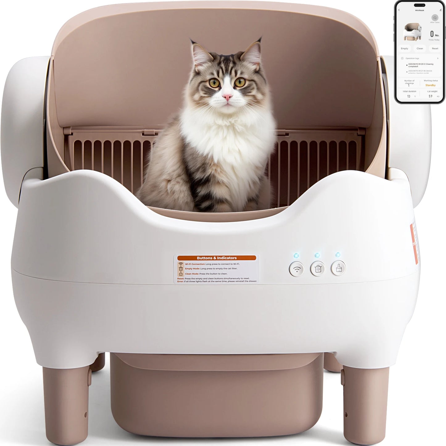 Self Cleaning Automatic Litter Box With App Control